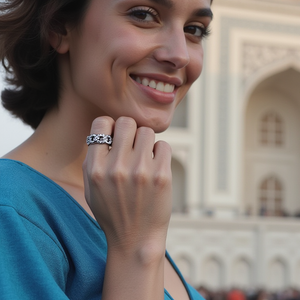Stainless Steel Edith Ring with AAA Grade Cubic Zirconias