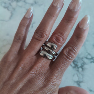 Stainless Steel Swirl Sureya Ring