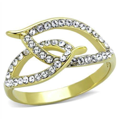 14K Gold-Plated Florencia Ring with Top Grade Crystals
