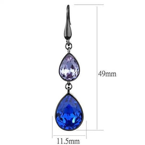 Stainless Steel Purple and Blue Celeste Earrings with Top Grade Crystals