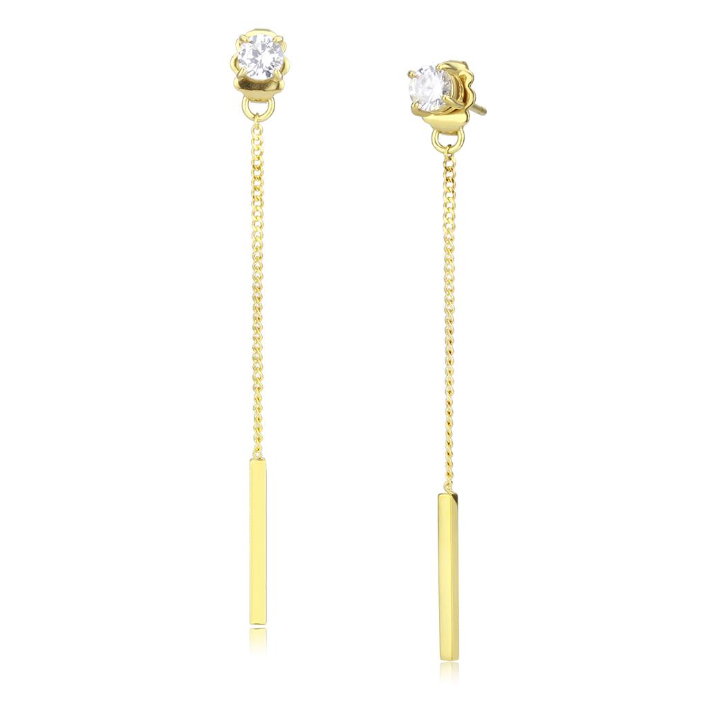 14K Gold-Plated Charlotte Earrings with AAA Grade Cubic Zirconias