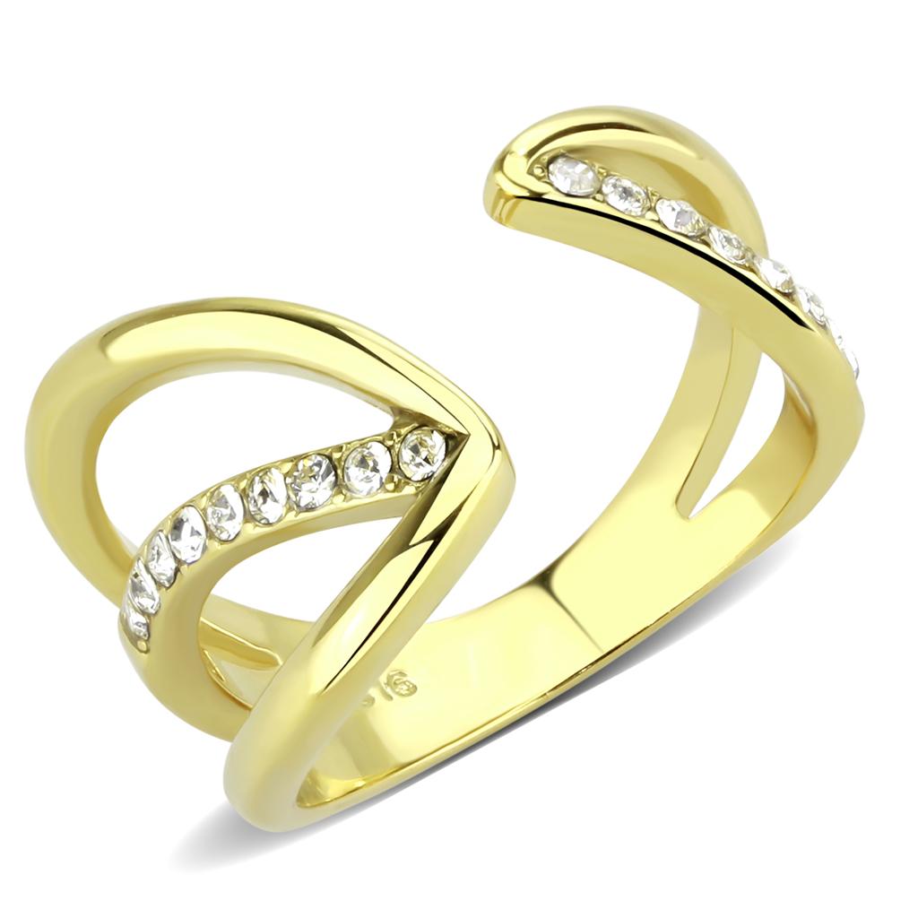 14K Gold-Plated Isadora Ring with Top Grade Crystals