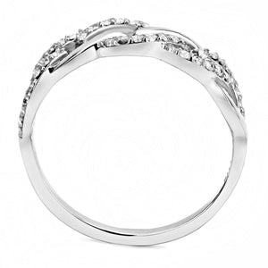 Stainless Steel Edith Ring with AAA Grade Cubic Zirconias