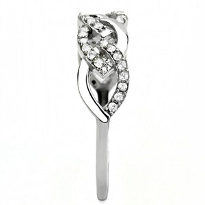 Stainless Steel Edith Ring with AAA Grade Cubic Zirconias