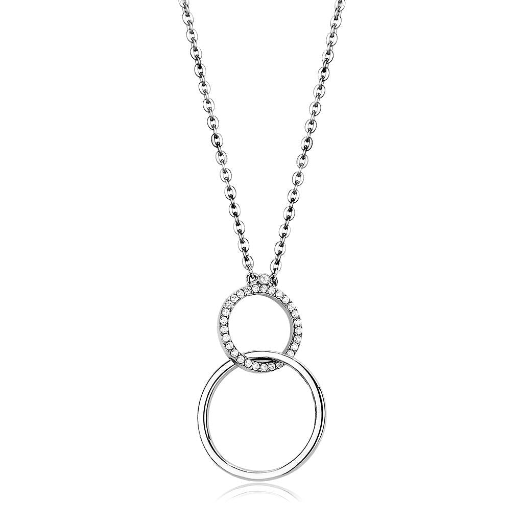 Stainless Steel Stella Necklace with AAA Grade Cubic Zirconias