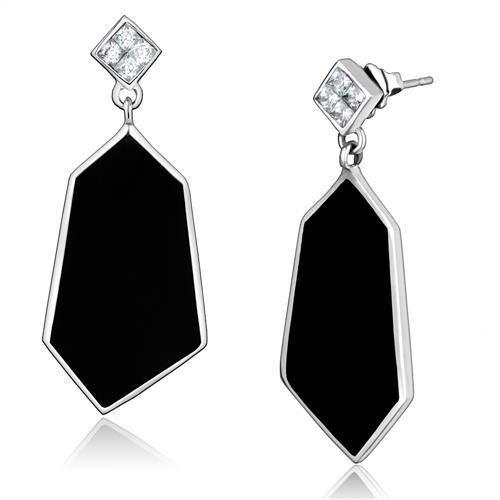Stainless Steel Yasna Earrings with AAA Grade Cubic Zirconias