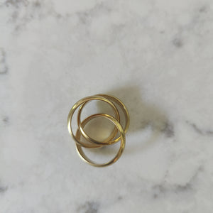 14K Gold-Plated Interlocking Leona Ring