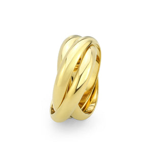 14K Gold-Plated Interlocking Leona Ring