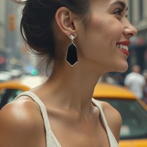 Stainless Steel Yasna Earrings with AAA Grade Cubic Zirconias