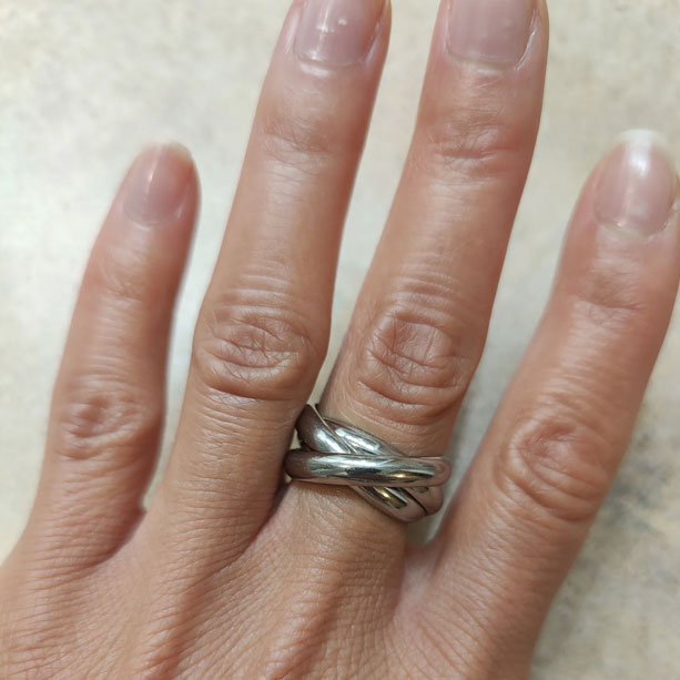 Stainless Steel Interlocking Laguna Ring