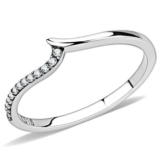 Stainless Steel Solstice Ring with AAA Grade Cubic Zirconias