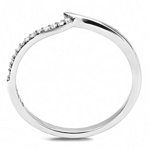 Stainless Steel Solstice Ring with AAA Grade Cubic Zirconias