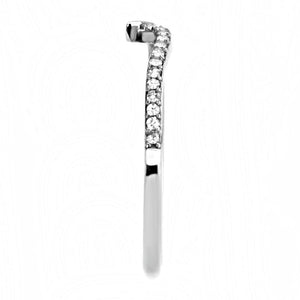 Stainless Steel Solstice Ring with AAA Grade Cubic Zirconias