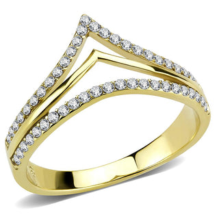 14K Gold-Plated Vista Ring with AAA Grade Cubic Zirconias