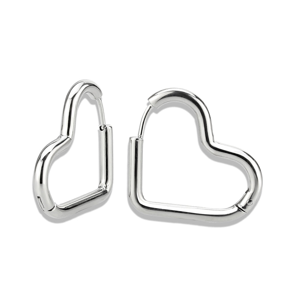 Stainless Steel Heart-Shaped Evia Earrings