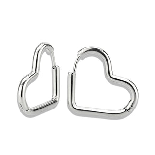 Stainless Steel Heart-Shaped Evia Earrings