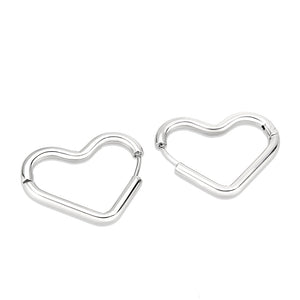 Stainless Steel Heart-Shaped Evia Earrings