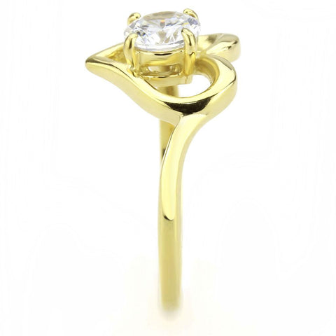 14K Gold-Plated Emily Ring with AAA Grade Cubic Zirconia
