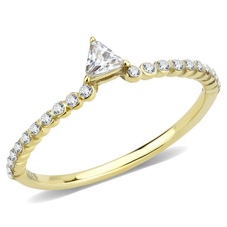 14K Gold-Plated Angelica Ring with AAA Grade Cubic Zirconias