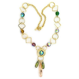 14K Gold-Plated, Multi-Colored, Beaded Nia Necklace