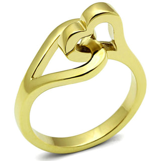 14K Gold-Plated Duo Hearts Ring